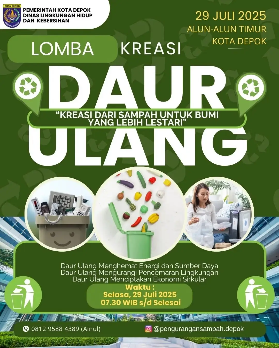 Yuk Asah Kreativitas Pelajar olah Sampah, Lewat Lomba Daur Ulang DLHK Depok