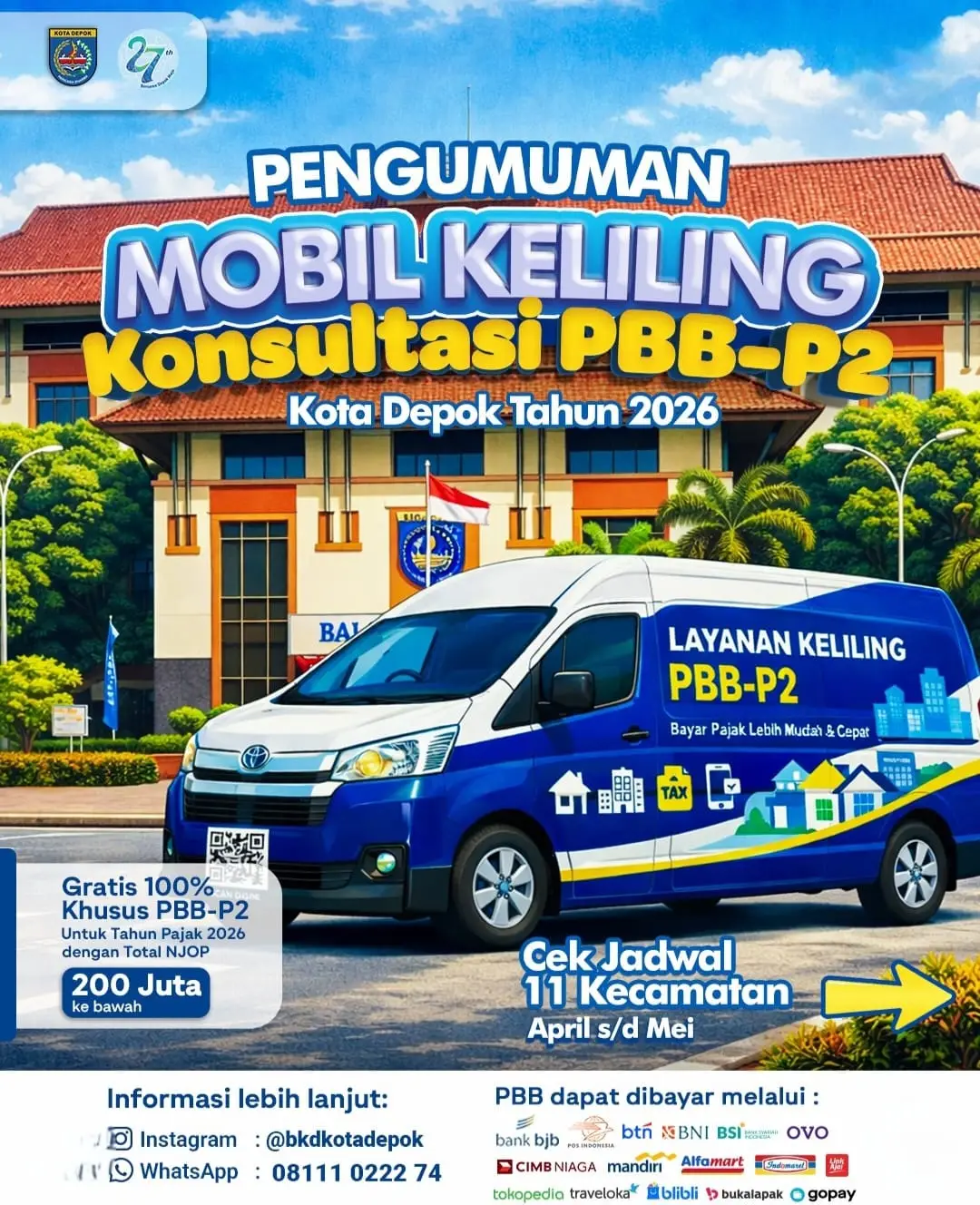 BKD Depok Luncurkan Mobil Keliling, Permudah Layanan Konsultasi Pajak Warga