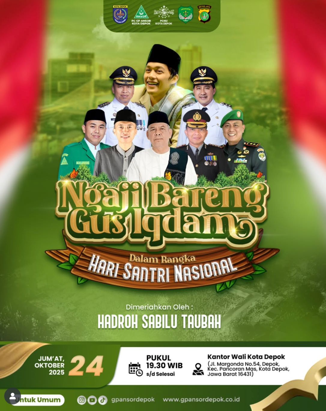 Ngaji Bareng Gus Iqdam Memperingati Hari Santri Nasional 2025