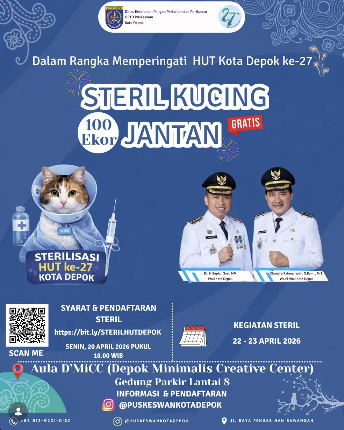 Sayangi Anabul dengan Steril Kucing GRATIS