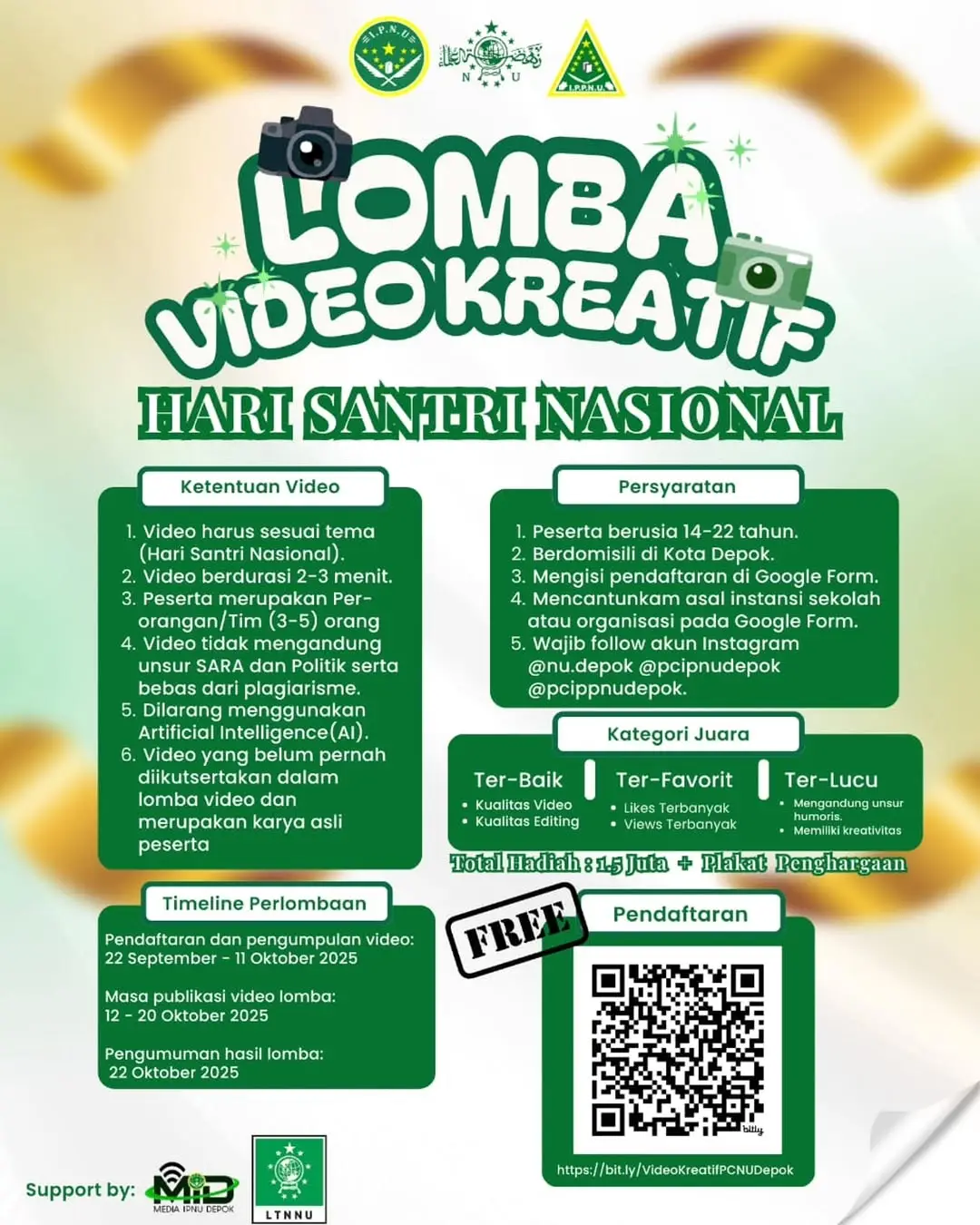 Lomba Video Kreatif Hari Santri Nasional